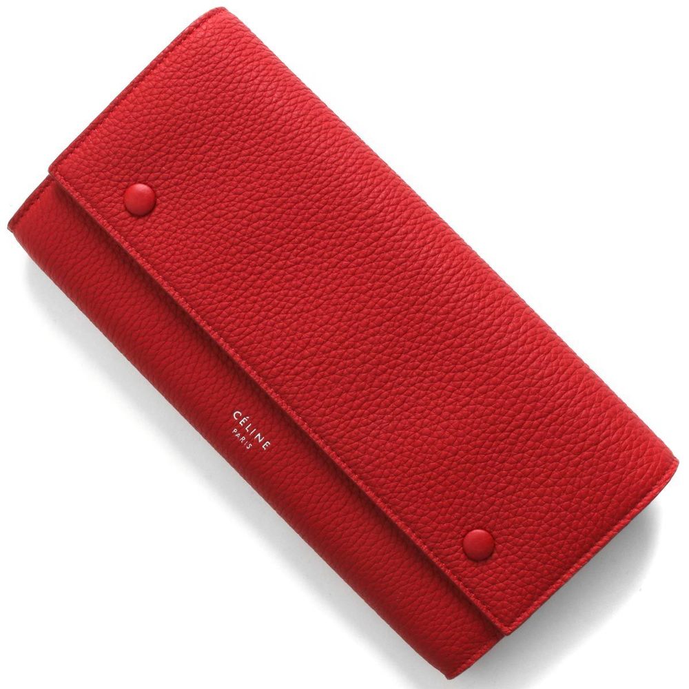 Celine Long Wallet Large Flap Multfunction Pop Red - image 1